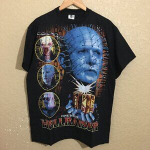 Hellraiser Clive Banker Movie Promo All Over Print T-Shirt XL Faded Black AOP